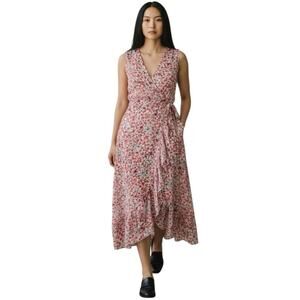 Kate & Lily Floral Wrap High-Low Maxi Dress Pink Blossom Size 12 EUC